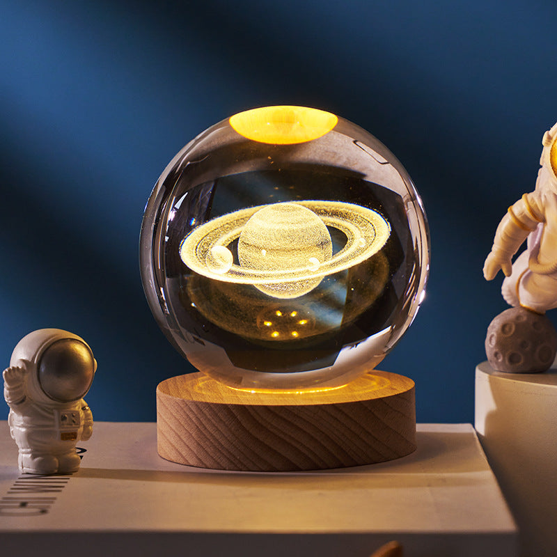 LED Night Light Milky Way Galaxy Solar System Crystal Ball